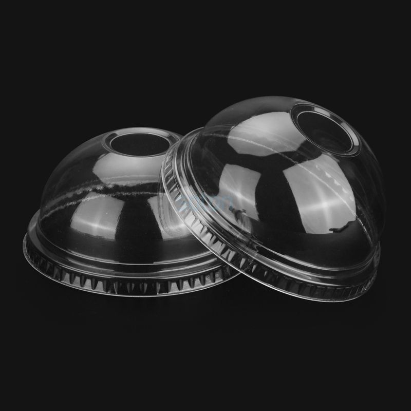 Eco Friendly 101% Biodegradable PLA Dome Lid 78mm/90mm/98mm