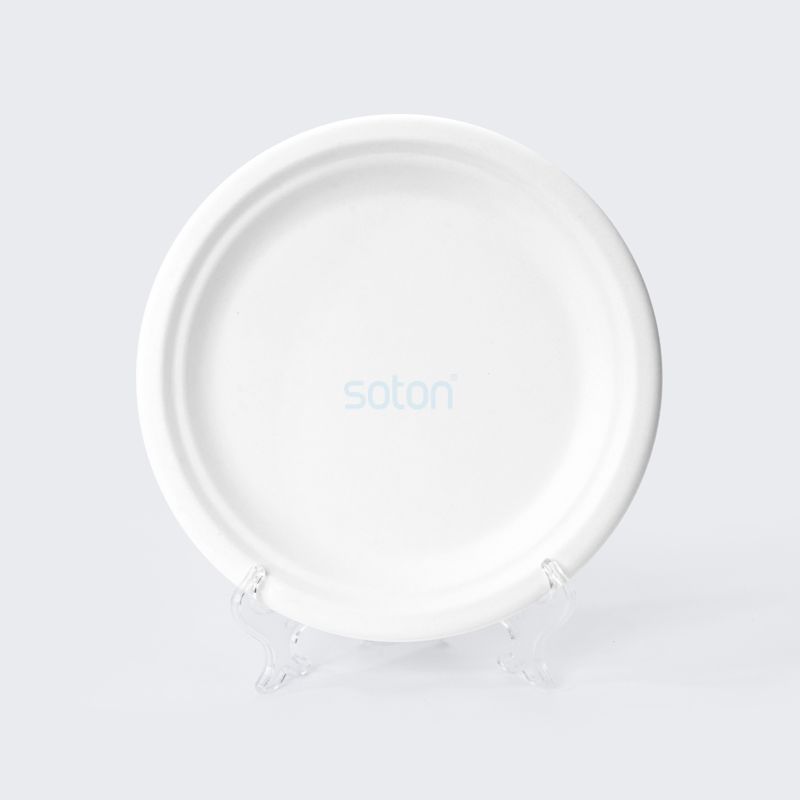 Disposable Biodegradable Sugarcane Bagasse Round Plate 6''/7''/9''/10'
