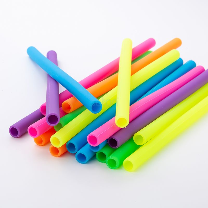 Reusable Food Grade Silicone Straight Drinking Straws FDA & LFGB